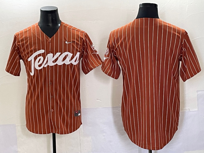 Men Texas Longhorns blank brown Nike joint Name NCAA 2025 Jersey style 1->ncaa teams->NCAA Jersey